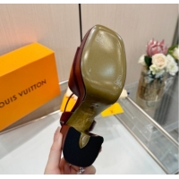 Good Quality Louis Vuitton Swing Platform Sandals 11cm in Calf Leather Dark Burgundy 1AICSA 1219115