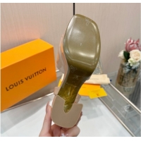 Buy Luxury Louis Vuitton Swing Platform Sandals 11cm in Patent Leather Nude 1AICSA 1219116