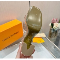 Best Price Louis Vuitton Swing Platform Sandals 11cm in Suede and Strass Nude 1AICSA 1219123