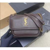Grade Design Saint Laurent Niki Baby bag in Grained Lambskin 633179 Coffee 2025