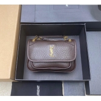 Grade Design Saint Laurent Niki Mini bag in Grained Lambskin 828736 Coffee 2025