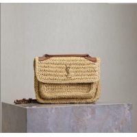 Promotional Saint Laurent Niki Mini bag in Raffia Straw 828736 Beige 2025