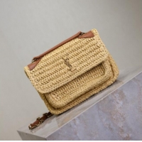 Promotional Saint Laurent Niki Mini bag in Raffia Straw 828736 Beige 2025