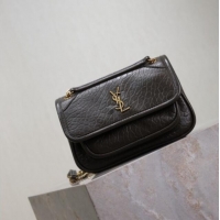Super Quality Saint Laurent Niki Mini bag in Grained Lambskin 828736 Dark Green 2025