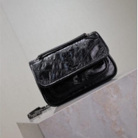 Best Price Saint Laurent Niki Mini bag in Oil Leather 828736 Black 2025