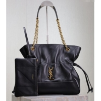 New Design Saint Laurent Jamie Shopping Small Bag in Lambskin 833948 Black 2025