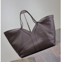 Best Price Saint Laurent Y Tote Bag in Leather 817602 Coffee 2025