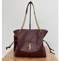 Super Quality Saint Laurent Jamie Shopping Small Bag in Lambskin 833948 Burgundy 2025