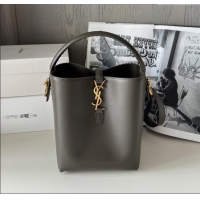 Buy Discount Saint Laurent LE 37 Mini Bucket Bag in Shiny Calfskin 765870 Light Musk 2025 Top Quality