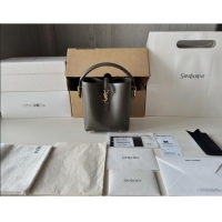 Buy Discount Saint Laurent LE 37 Mini Bucket Bag in Shiny Calfskin 765870 Light Musk 2025 Top Quality