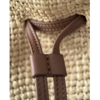 Discount Saint Laurent Jamie Shopping Bag in Raffia Straw 809824 Beige 2025 Top Quality