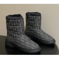 Unique Style Dior DiorAlps Frost Ankle Boots in Oblique Quilted Nylon Grey/Black 1029002