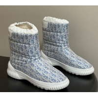 Purchase Dior DiorAlps Frost Ankle Boots in Oblique Quilted Nylon Blue/White 1029003