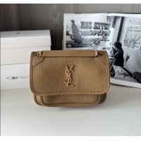 Promotional Saint Laurent Niki Baby Bag in Grained Lambskin 633179 Dark Cork 2025 Top Quality