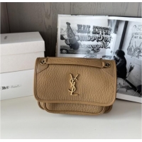 Promotional Saint Laurent Niki Baby Bag in Grained Lambskin 633179 Dark Cork 2025 Top Quality