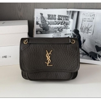 Pretty Style Saint Laurent Niki Baby Bag in Grained Lambskin 633179 Dark Green 2025 Top Quality