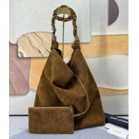 Trendy Design Saint Laurent Amalia Bag in Suede with Chain 834750 Brown 2025