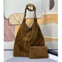 Trendy Design Saint Laurent Amalia Bag in Suede with Chain 834750 Brown 2025