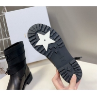 Low Price Dior D-Major Ankle Boots in Fabric and Calfskin All Black D09021 1029019