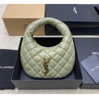 Low Price Saint Laurent Icarino Mini Bag in Quilted Nappa Leather 851689 Moss Green/Gold 2025