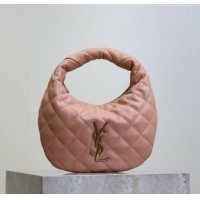 Top Quality Saint Laurent Icarino Mini Bag in Quilted Nappa Leather 851689 Hortensia Pink 2025
