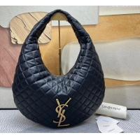 Unique Discount Saint Laurent Icarino Hobo Bag in Quilted Nappa Leather 858160 Black 2025