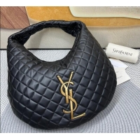 Unique Discount Saint Laurent Icarino Hobo Bag in Quilted Nappa Leather 858160 Black 2025