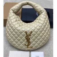 Super Quality Saint Laurent Icarino Hobo Bag in Quilted Nappa Leather 858160 Light Apricot 2025