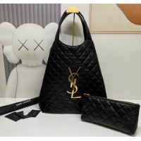 Best Price Saint Laurent Icare Maxi Shopping Bag in Quilted Nappa Leather 698651 Black 2025