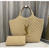 Grade Design Saint Laurent Icare Maxi Shopping Bag in Quilted Nappa Leather 698651 Beige 2025