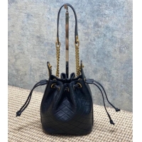 Top Quality Saint Laurent Cassandre Bucket Bag in Lambskin Leather 840886 Black 2025