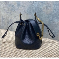 Top Quality Saint Laurent Cassandre Bucket Bag in Lambskin Leather 840886 Black 2025