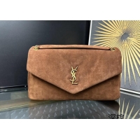 Best Grade Saint Laurent Calypso Large Bag in Suede 777399 Caramel Brown 2025