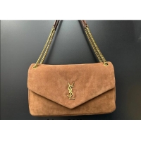 Best Grade Saint Laurent Calypso Large Bag in Suede 777399 Caramel Brown 2025