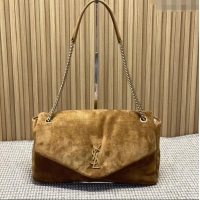 Good Taste Saint Laurent Calypso Large Bag in Suede 777399 Brown 2025