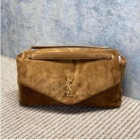 Good Taste Saint Laurent Calypso Large Bag in Suede 777399 Brown 2025