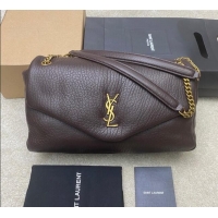Buy Discount Saint Laurent Calypso Large Bag in Grained Lambskin 777399 Coffee Brown 2025