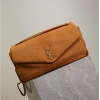 Best Quality Saint Laurent Calypso Large Bag in Grained Suede 777399 Yellow 2025