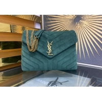 Trendy Design Saint Laurent Loulou Large Bag in "Y" Suede 459749 Green 2025