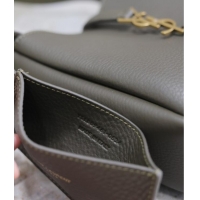 New Design Saint Laurent LE 5 A 7 Supple Baby Mini Bag in Leather 809461 Musk Green 2025