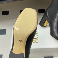 Grade Quality Dior D-Art Heeled Ankle Boots 8cm in Calfskin Leather Black 1029039