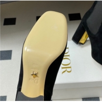 Best Grade Dior D-Art Heeled Ankle Boots 8cm in Suede Black 1029040