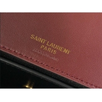 Top Grade Saint Laurent Loulou Mini Bag in Matelasse Lambskin 821749 Rouge Cabernet Red 2025