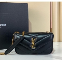 Famous Brand Saint Laurent Loulou Mini Bag in Matelasse Lambskin 821749 Black/Gold 2025