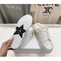 Buy Luxury Dior Star Sneaker Mules in Calfskin Leather and Wool White1 51029060