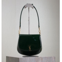 Pretty Style Saint Laurent Voltaire Bag in Patent Leather 753824 Green 2025