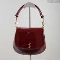Luxury Discount Saint Laurent Voltaire Bag in Patent Leather 753824 Red 2025