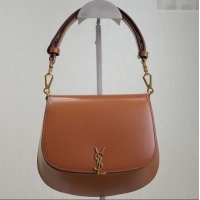 Top Design Saint Laurent Voltaire Bag in Calf Leather 753824 Caramel Brown 2025