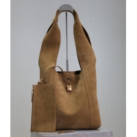 Top Grade Saint Laurent Suede Hobo Shoulder Bag 773686 Brown 2025