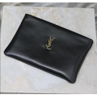 Top Quality Saint Laurent Calypso Pouch Clutch in Lambskin 765025 Black 2025